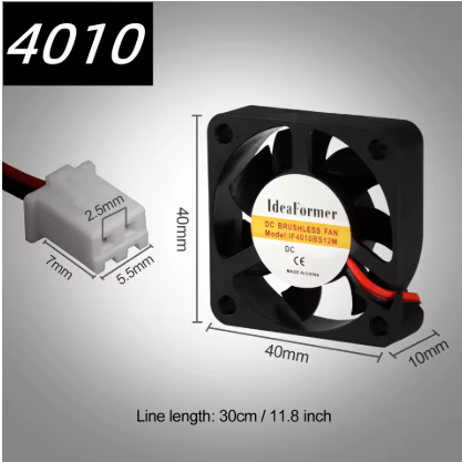 Ventilateur de Refroidissement 12V 40×40×10 mm (4010)